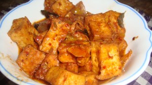 Spicy bean curd curry