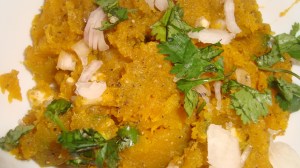 Mashed pumpkin salad