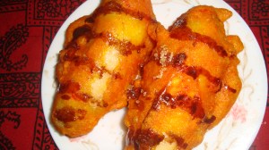 Fried bananas