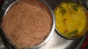 Stringhoppers with Sodhi