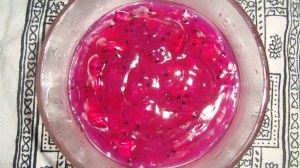 Dragon fruit pudding