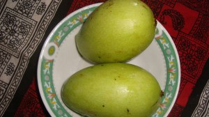 Raw mangoes