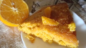 Orange cake slice