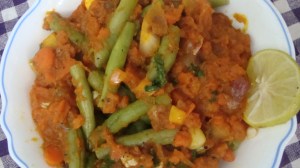 Beans with Carrot Sauce